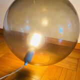Large smoked glass globe blade