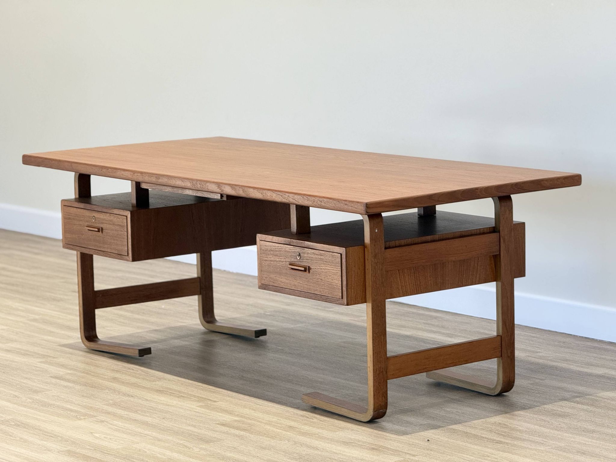 Jørgen Clausen for Brande Møbelfabrik – Large Danish Executive Desk, 1950s