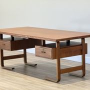 Jørgen Clausen for Brande Møbelfabrik – Large Danish Executive Desk, 1950s