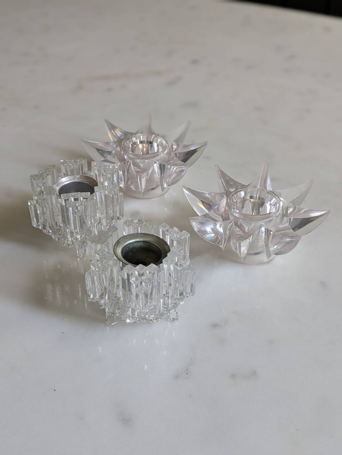 Set of candlesticks from the 70s.