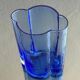 Mid century Murano Vase, Blue shaped Glass, 1960's