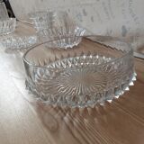 Saladier en cristal taillé