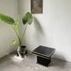 Black lacquer and brass console coffee table