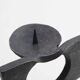 Brutalist cast iron candlestick