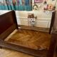 Old wooden bed 120 cm