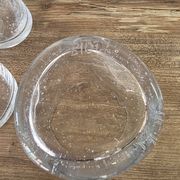 5 engraved bubble glass cups BIOT Free-form pinched (H 10 cm)