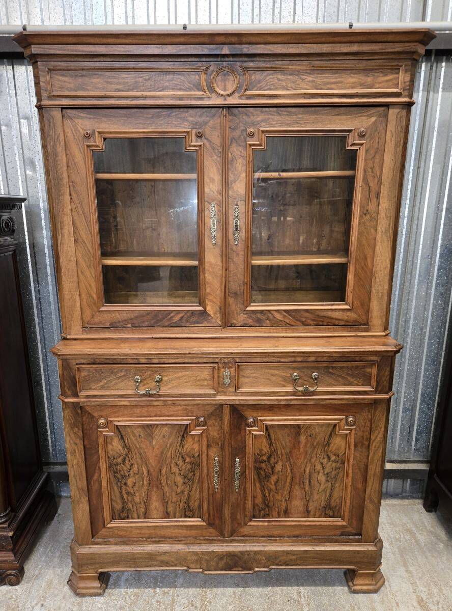 buffet bibliothèque époque Louis Philippe en noyer