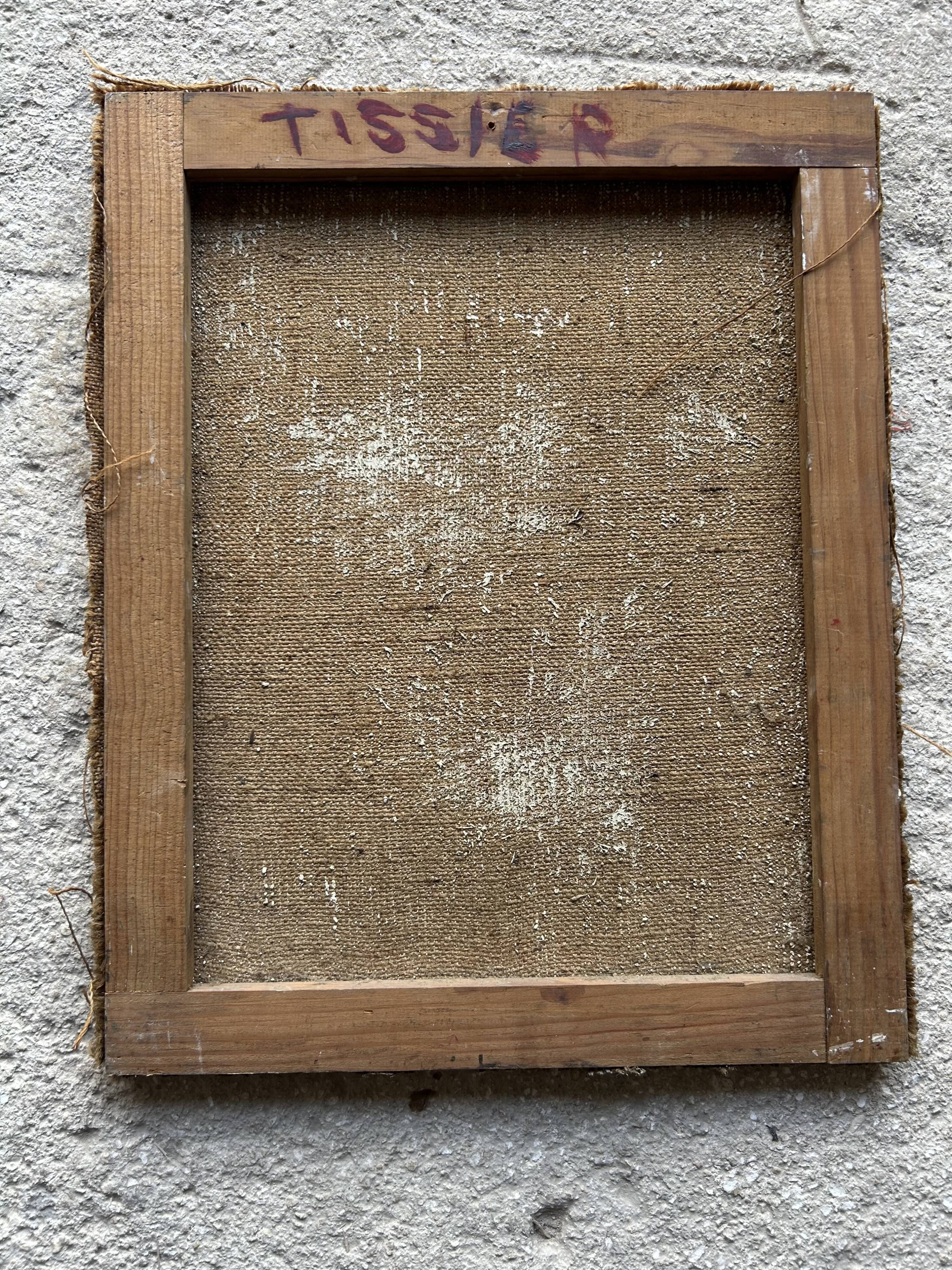 Portrait sur toile ancien, Tissier