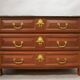 Painted Louis XIV commode with faux marble top.