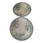 Duo d'assiettes Gien décor Floréal