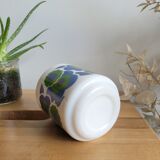 Mug opaline Lotus green and blue