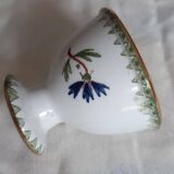 Set of three egg cups, barbel pattern decorations