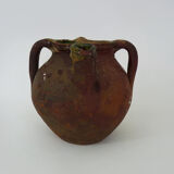 Old oil jug with 3 handles and spout. XIXth