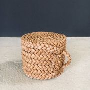 French Mediterranean Low Rope Stool from Audoux Minet, 1940s