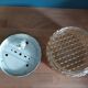 Ceiling lamp smoked molded glass metal base