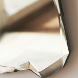 Beveled mirror - freeform - "batman", 67x39 cm