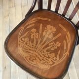 Curved wooden bistro chair 40s 50s