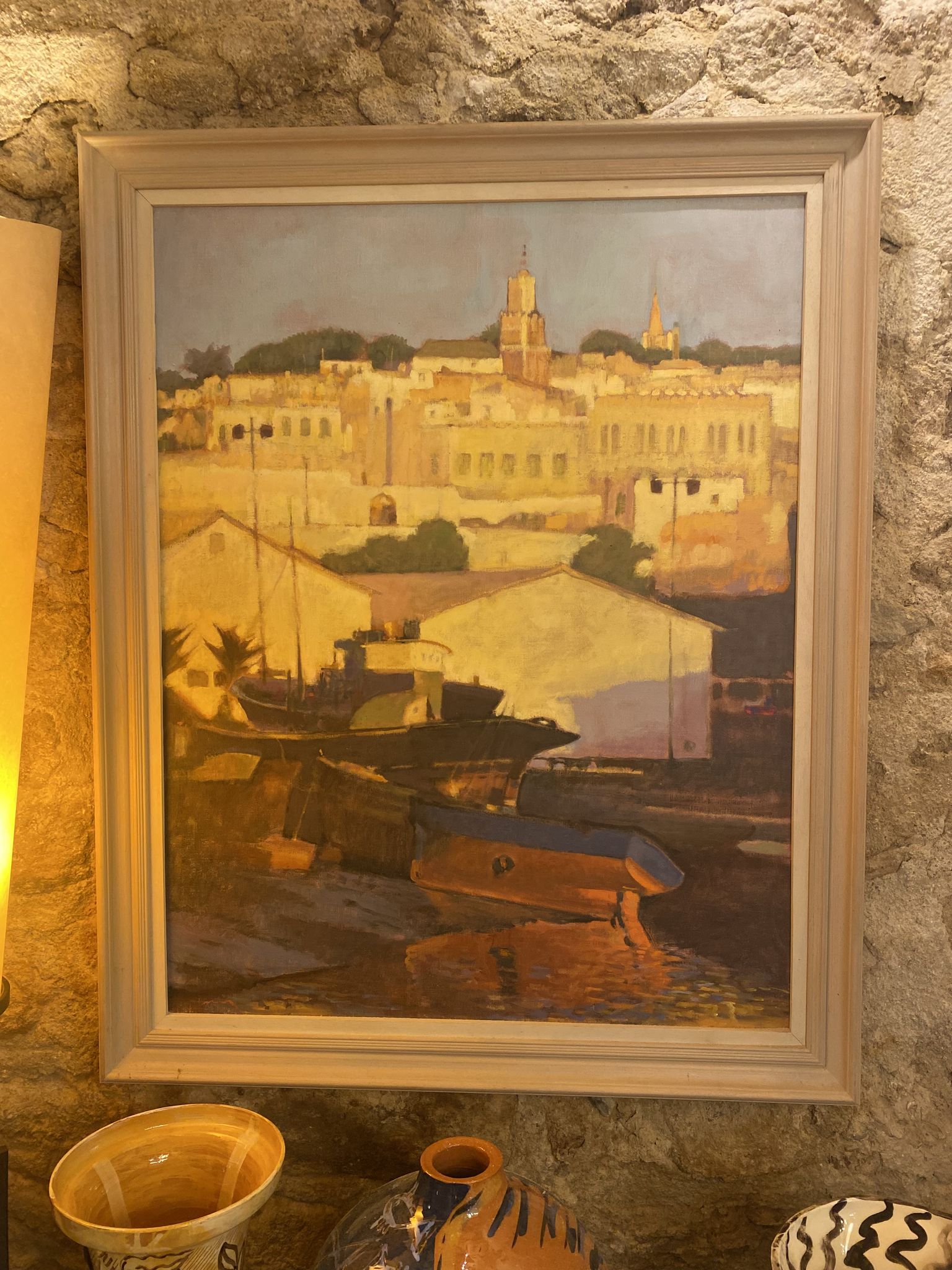 Tableau "Canal de Martigues, miroir aux oiseaux" 1980