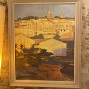 Tableau "Canal de Martigues, miroir aux oiseaux" 1980