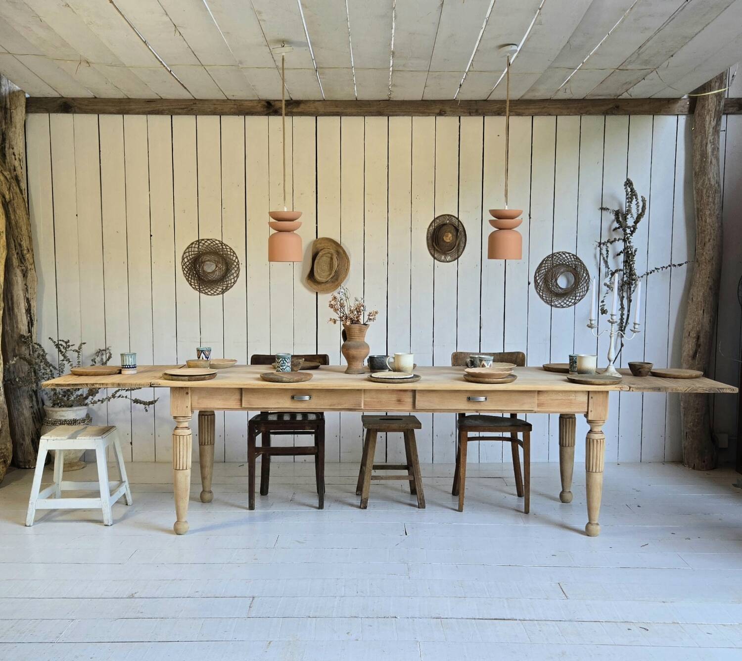 Table de ferme avec rallonges
