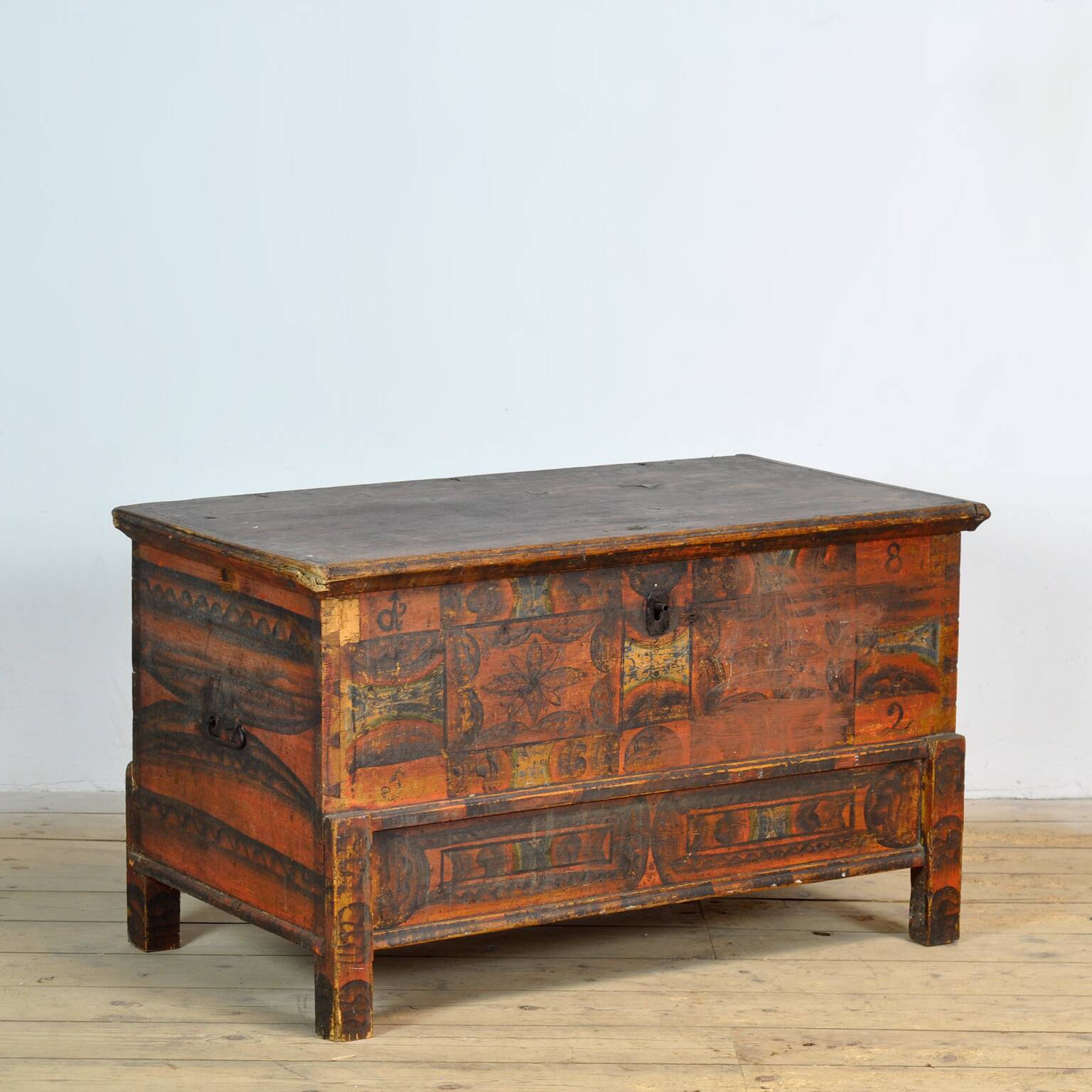 Folk art wedding chest, anno 1852
