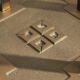 Peter Ghyczy t18 bronze cut glass sidetable, brutalist classic