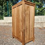 Old small vintage oak 1-door cabinet