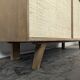 Modernist sideboard in oak with rattan doors.