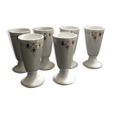 Set of 6 porcelain mazagrans