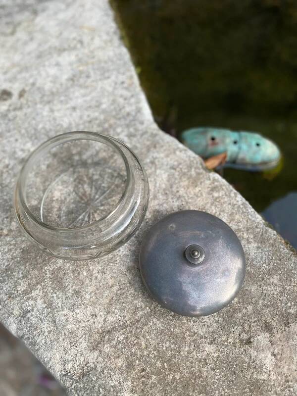 Bonbonnière cristal et argent