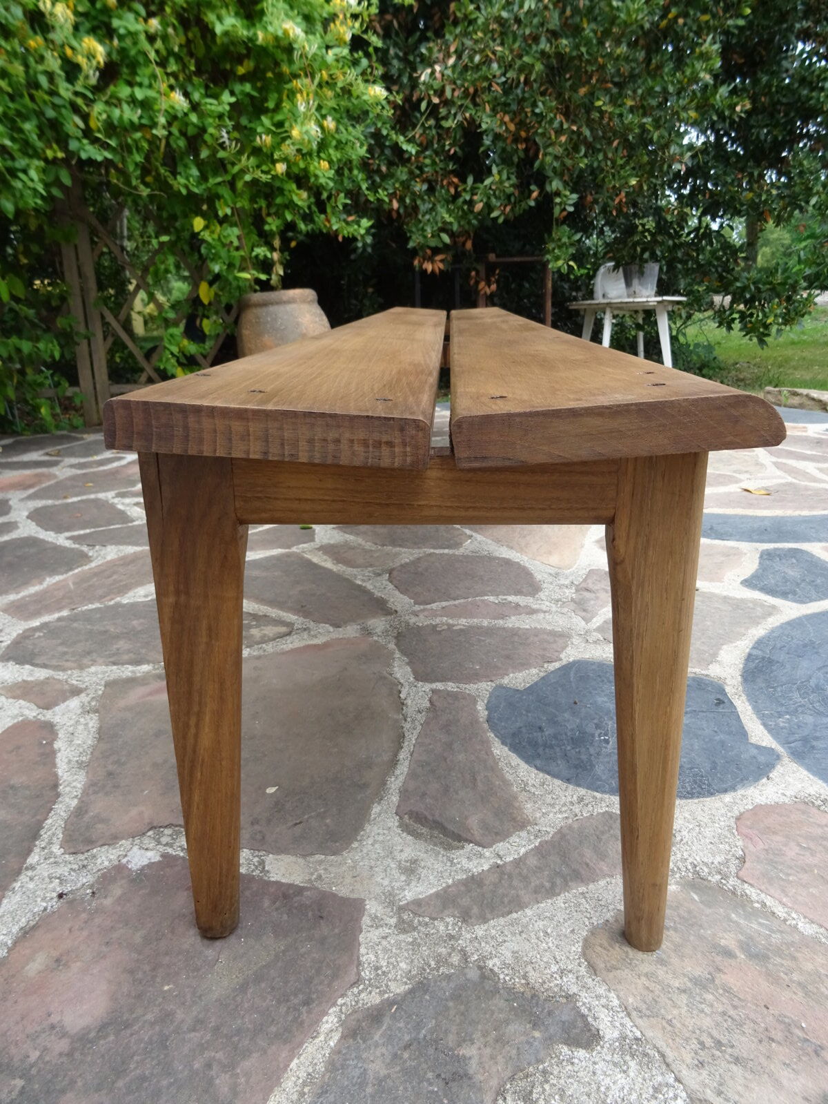 Oak cloakroom bench 247 cm