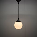 Czechoslovak opaline glass pendant globe, 1970s