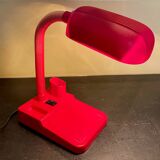 Vintage red articulated desk lamp