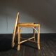 Vtg Mid Century Round Circular Wicker Bamboo Bamboo Table Dining rattan Tiki