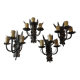 4 wrought iron sconces