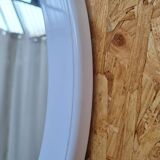 Round white plastic mirror, 1970s