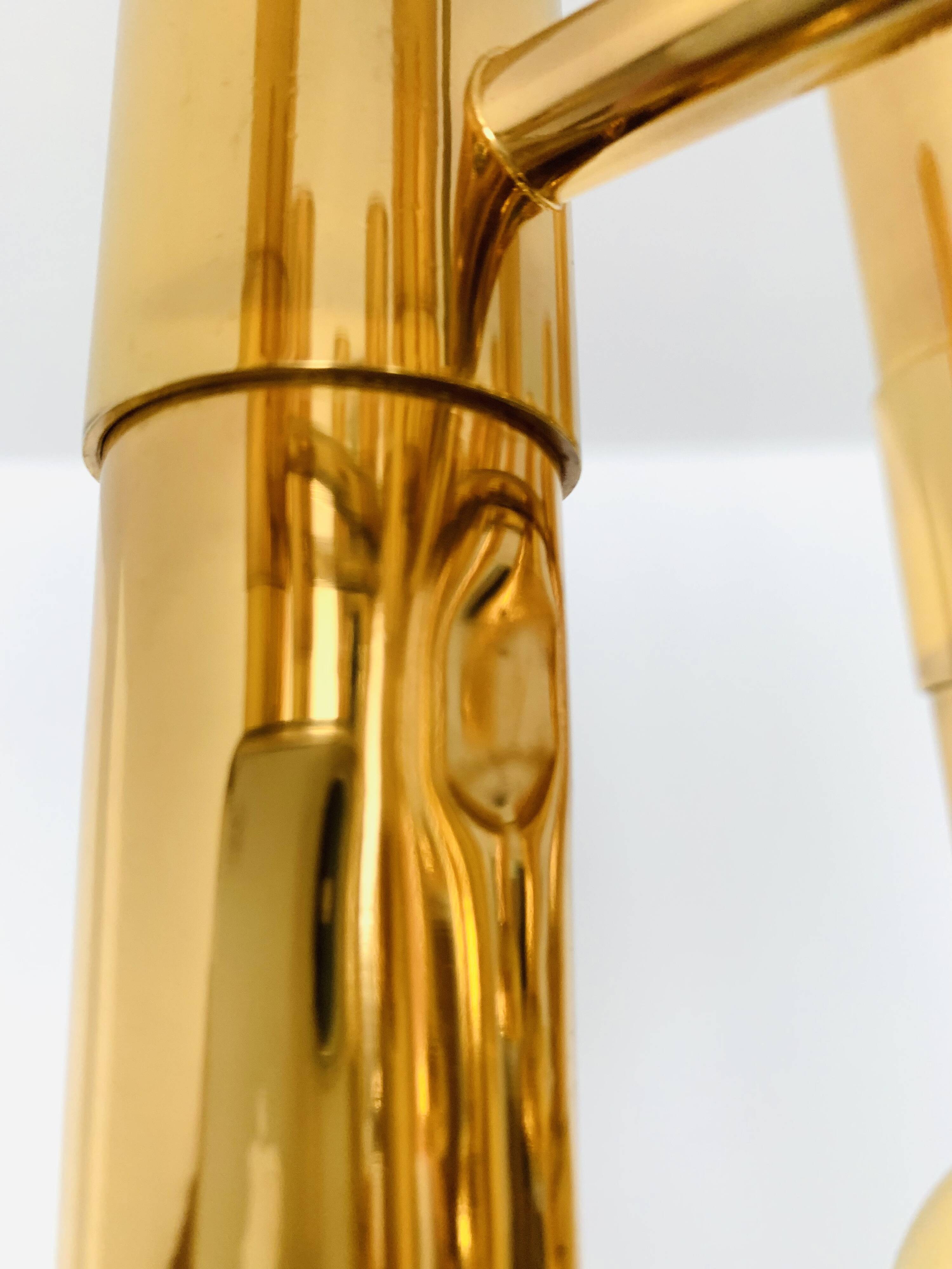 Brass Chandelier by Gaetano Sciolari
