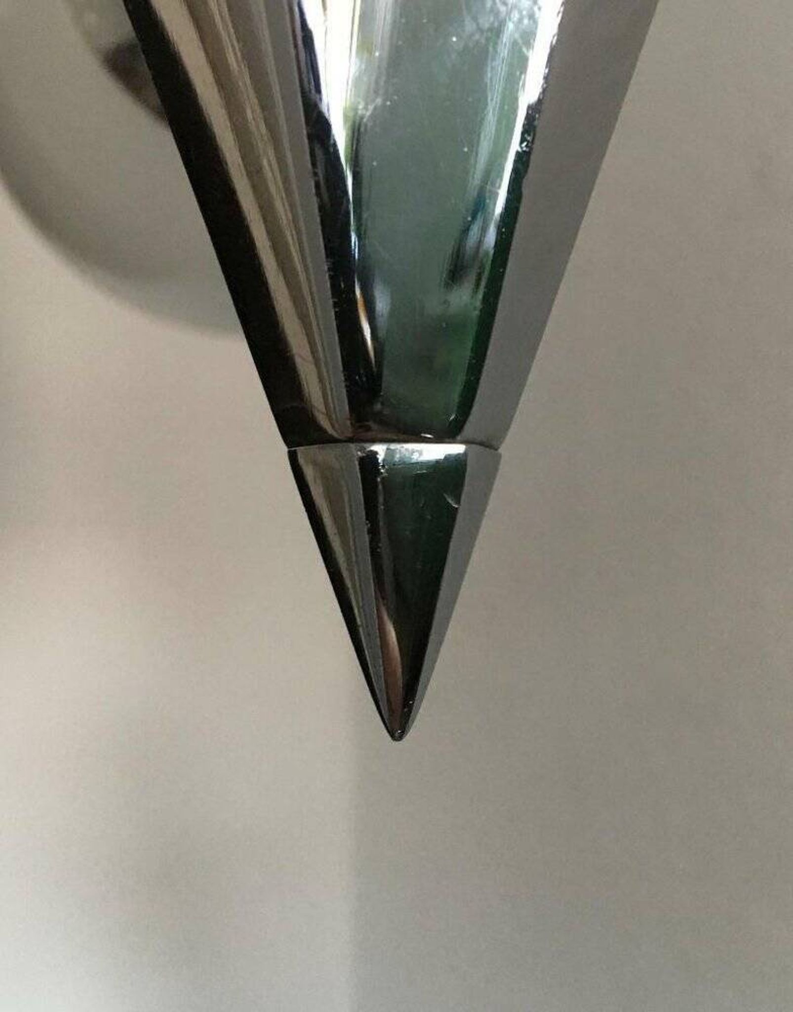 Art Deco Metal and Glass Chandelier