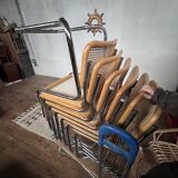 Series of 6 vintage Marcel Breuer style chairs