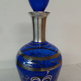 Blue crystal carafe with silver