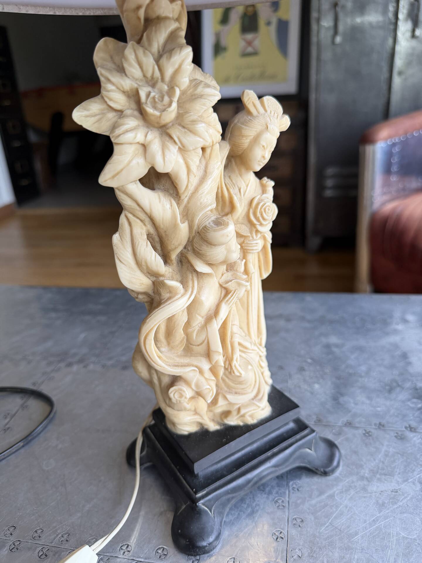 Asian resin lamp