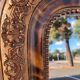 Baroque mirror 19th century gilded  84x156cm