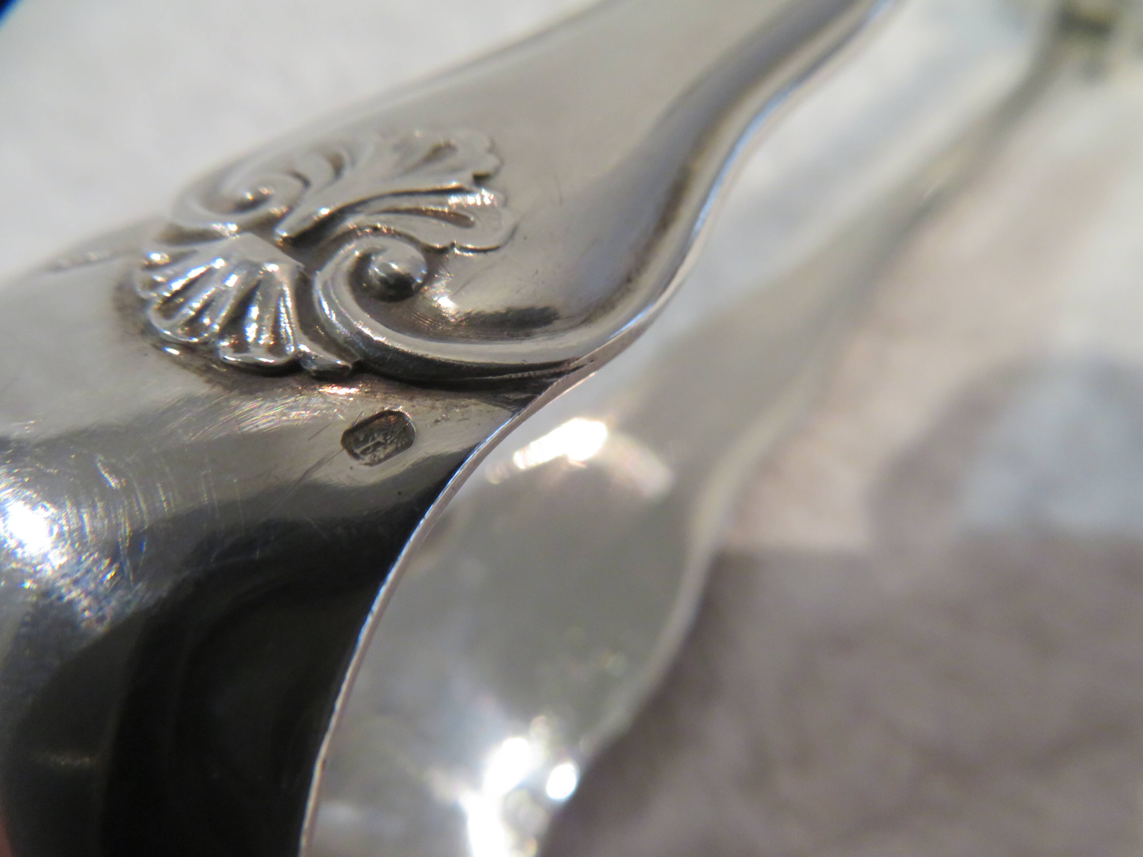 Silver-plated asparagus tongs, goldsmith Trouret Louis XV style, 25.7cm