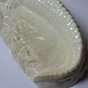 Large ancient crocodile Sarreguemines pottery Art Deco 1930s