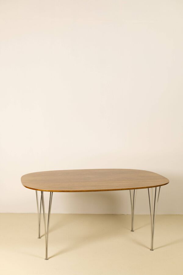 Table de salle à manger Superellipse de Piet Hein et Bruno Mathsson, années 1970, Fritz Hansen