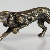 Vintage solid brass decorative dog