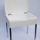 Tabouret coffre en plexi blanc 60's