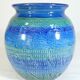 Aldo Londi ceramic ball vase Bitossi Riminu blu