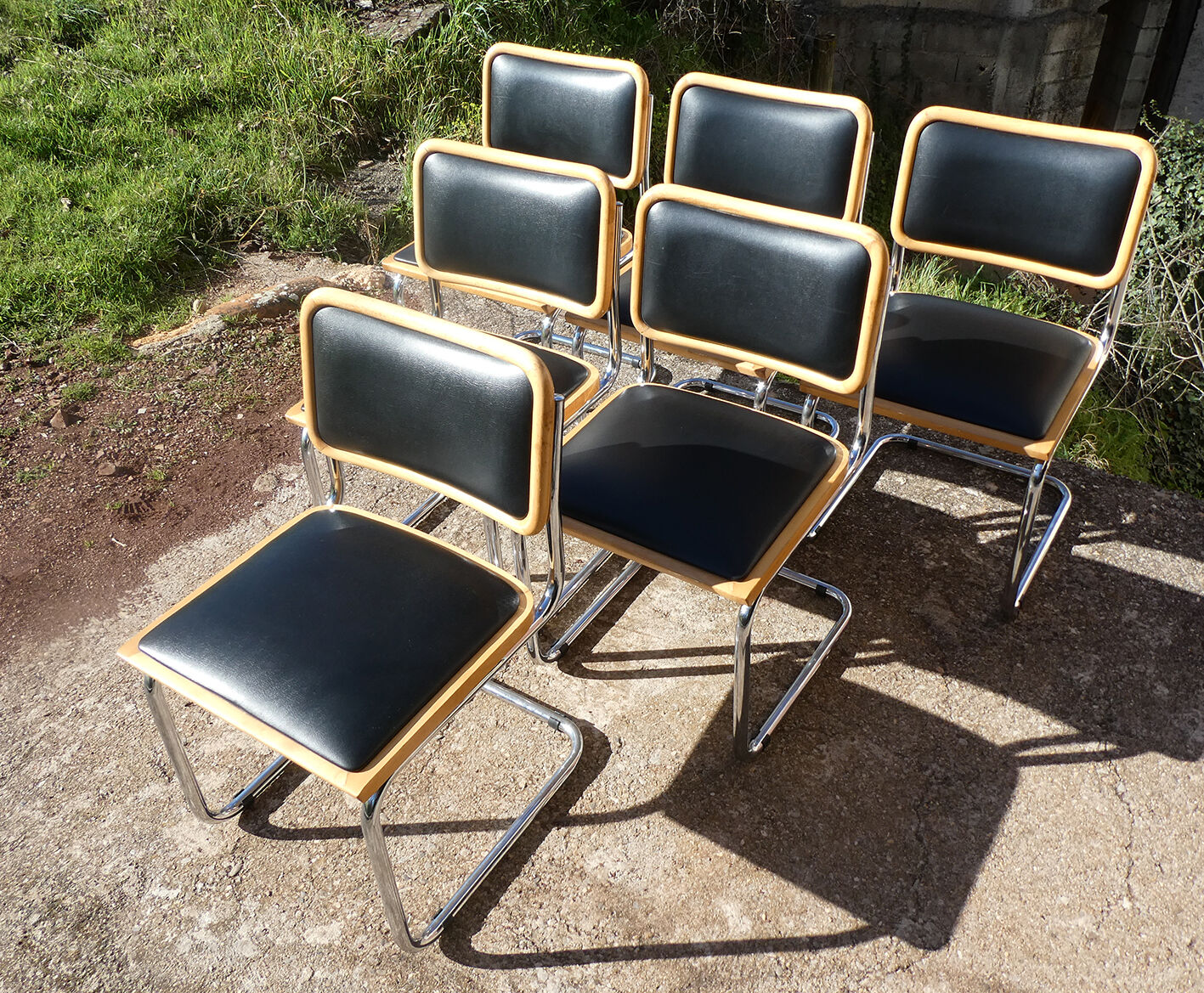 Lot de 6 chaises Cesca B32 par Marcel Breuer