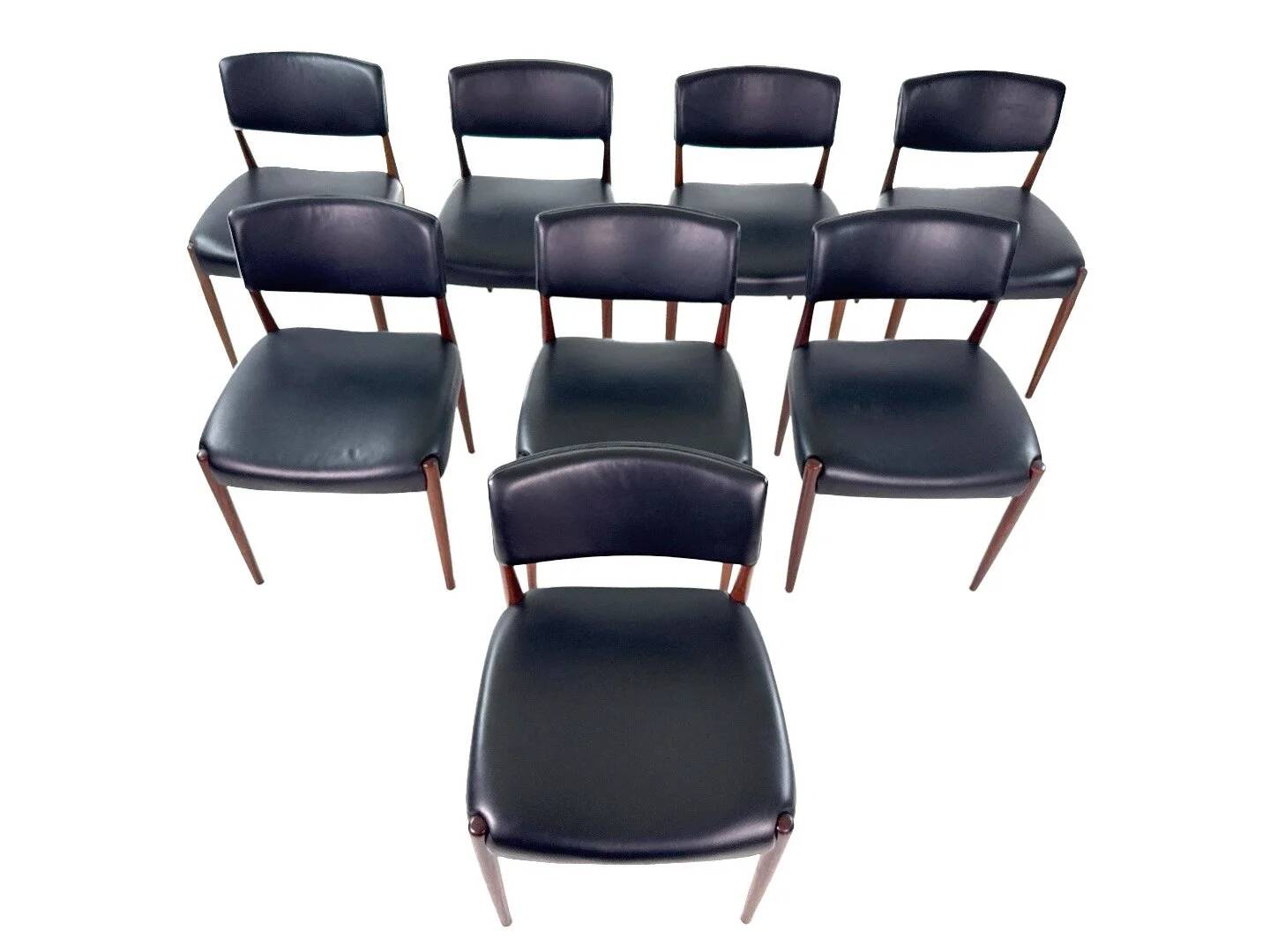 Set of 8 Danish teak chairs by Aksel Bender Madsen & Ejnar Larsen